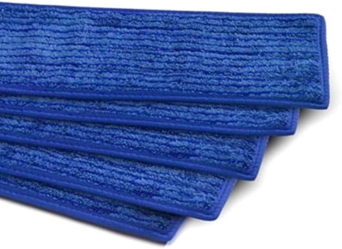 Microfiber 18x5 Flat Mop Pad Machine Washable Reusable Refills and Replacement Wet or Dry Mop Heads Commercial Grade Durability Pack of 5 Gray