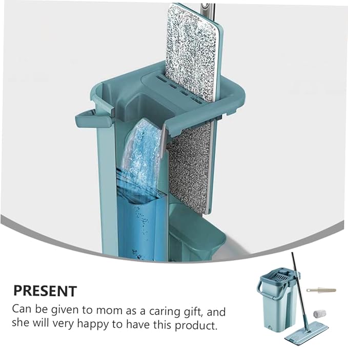 1set Microfiber Mop Bucket for Easy Cleaning Non-Hand Wash Design for Home Use Suitable for Wet and Dry Compact Storage