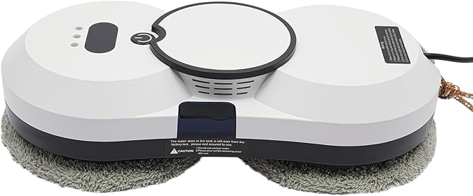 Window Cleaning Robot with Dual Water SprayWindow Cleaning Machine Smart Glass Cleaning Machine Smart Window Cleaner (White)