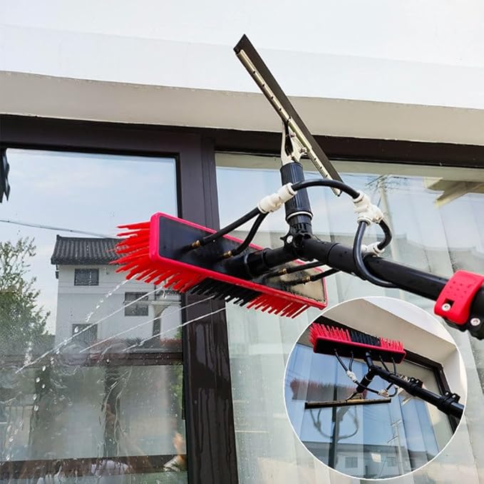 Window Washing Kit Solar Panel Cleaner Retractable Ergonomic Design with Scraper Suitable for Cleaning High Altitude Glass Exterior Walls Cleaning Photovoltaic and Solar Panels.