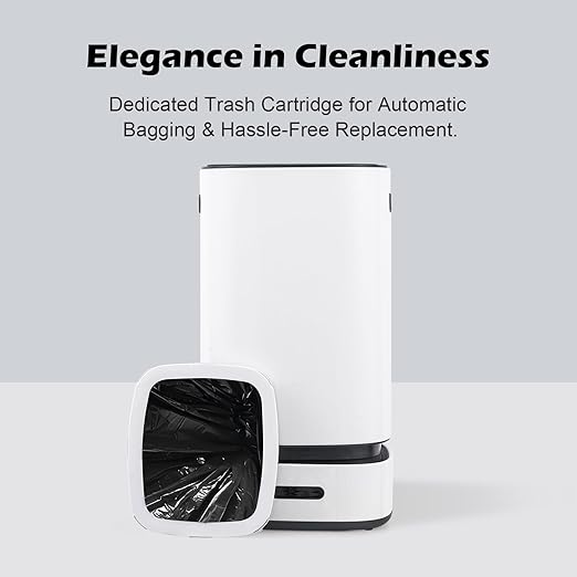 ELPHECO Trash Bags 3.5-4 Gallon Self-Bagging Automatic Trash Bag Small Garbage Bags for Office Bedroom Bathroom Trash Bags Black