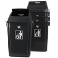 4 Pack Large Swing Top Trash Can 15 Gallon Plastic Garbage Can with Lid for Kitchen Garage Office Grey