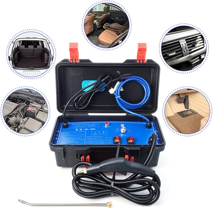 110V 1400W Portable Steam Cleaner High Temperature Pressure Compact Steamer Cleaner Household Car Electric Steaming Cleaning Machine