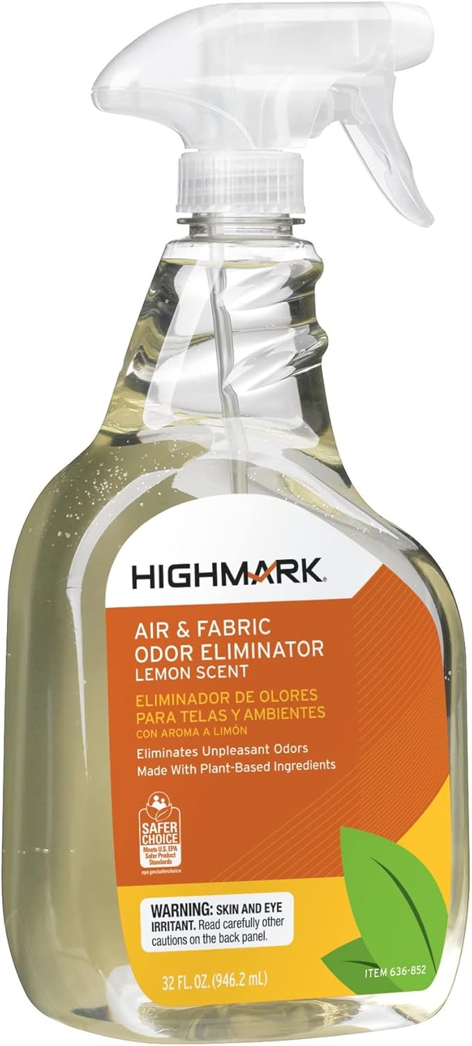 Highmark® Air &amp Fabric Odor Eliminator Lemon Scent 32 Oz Case Of 12