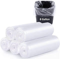 320 Count 8 Gallon Trash Bags Clear Medium Garbage Bags Strong Leakage-FreeUnscented 30 Liter Thick for Bathroom Office Kitchen Waste Basket Trash Can (Clear 8 Gallon-320 Count)