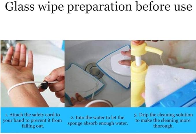 Side Magnetic Window CleanerAdjustable Glass Wiper Glider Washing Brush Equipment