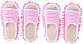 minkissy 2 Pairs Washable Detachable Mop Slippers: Floor Cleaning Unisex House Slippers -striped Indoor Cleaning Shoes for Home Dorm