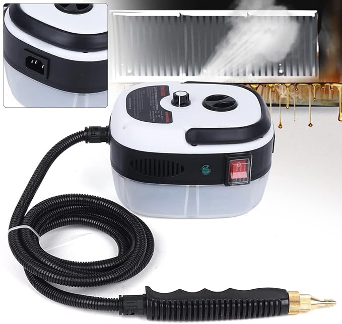 Steam Cleaner with Extended Elbow Nozzle and Handle Multi-Purpose Steamer for Home Use for Stove Cleaning Pot Cleaning Kitchen Range Hood Cleaning