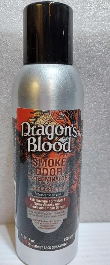 Smoke Odor Exterminator 198 gm/ 7 oz Large Spray Dragon's Blood Set of Two Cans. Assortment (2) Includes Dragon's Blood and Sippin Sangria.