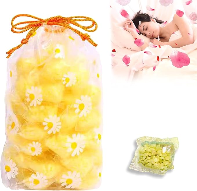 60Pcs Scent Booster Crystals Independent Package Fragrance Beads Bags in-Wash Scent Booster Beads Laundry Freshener Beads (Fruit)