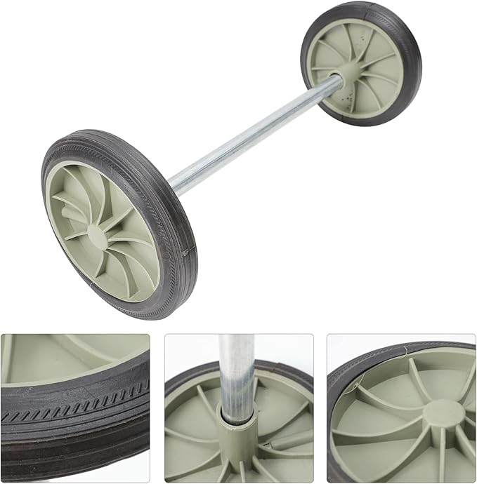 Operitacx Small Trash Can Replacement Wheel Garbage Bin Wheel Wastebasket Pulley Wheel Replacement Parts for Garden Street Patio Trash Can (Wheel Diameter 7 inches)