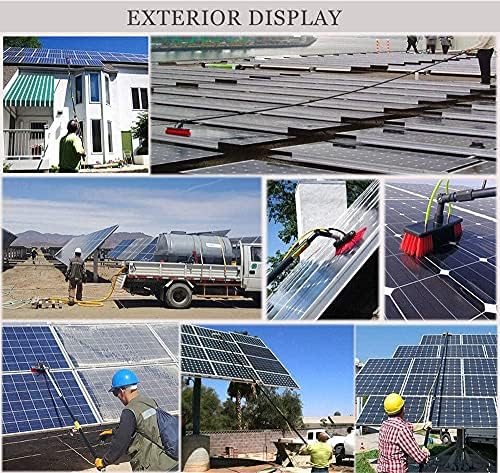 Glass Cleaning Brush Home Water Fed Telescopic Pole Kit Solar Panel Brush Rotating for Photovoltaic PanelWindow Cleaning Equipment Window Cleaning BrushTelesextension Cleaning Pole Water F