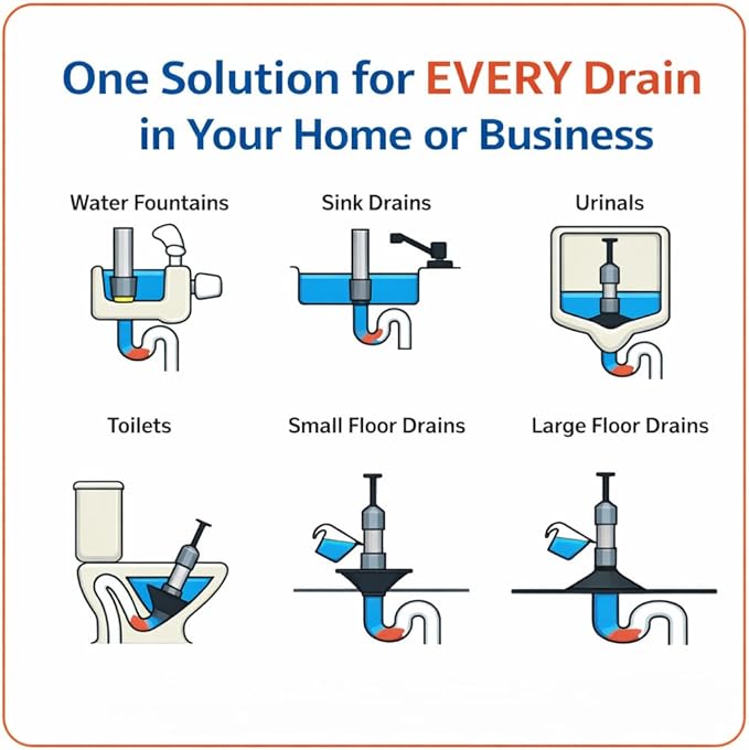 PowerFlo is a non-chemical Safe Instant Drain Opener for all Diameter Drains. Does not use air pressure or chemicals. Powerful solution with 18 applications (Full Starter Kit)