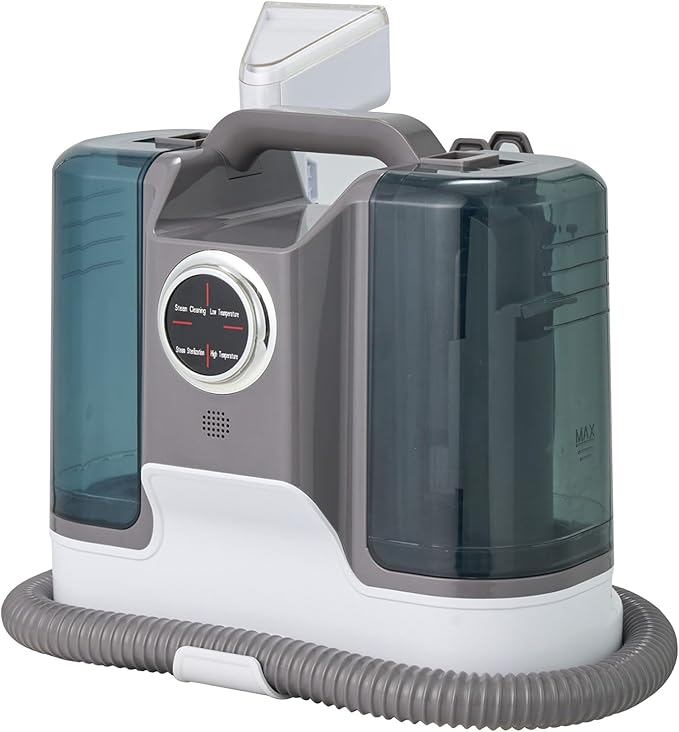 Steam Cleaner Portable Carpet and Upholstery Spot Cleaner with 450W Motor 1800ml Tank for Pet Stains and Home Use