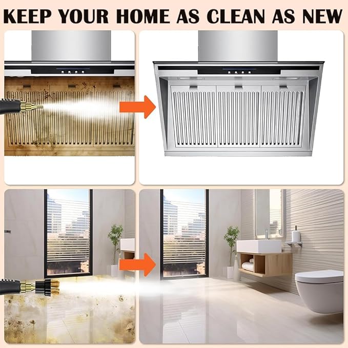 High Pressure Steam Cleaner Portable Steam Cleaner Handheld Steam Cleaner 1200Ml Large Capacity Cleaning Machine for Cleaning Tiles Cars