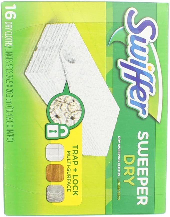 Swiffer Dry Sweeping Disposable Cloths 16 ct (Pack of 12) Natural 12