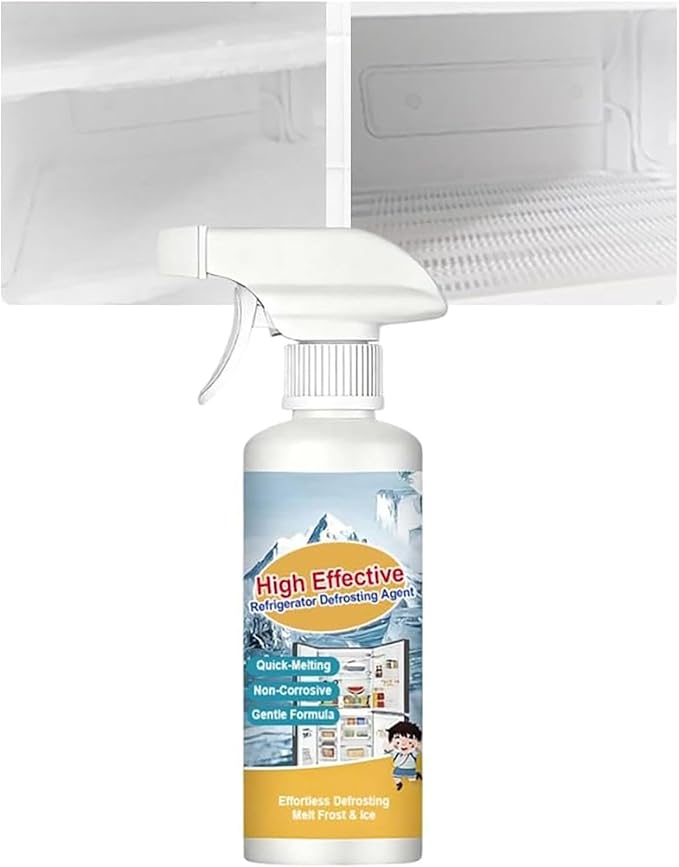 High Effective Refrigerator Defrosting AgentMulti-Purpose Refrigerator Cleaner InsideFreezer Defroster Fridge Freezer De-Icer SpraySaves Electricity (500ml)