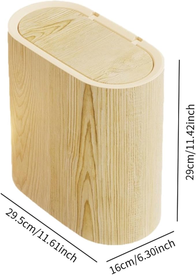 Trash Can Restroom Waste Basket Simplistic Large Capacity Garbage Bin Toilet Wastebasket for Bedroom Living Room Kitchen Home with Lid