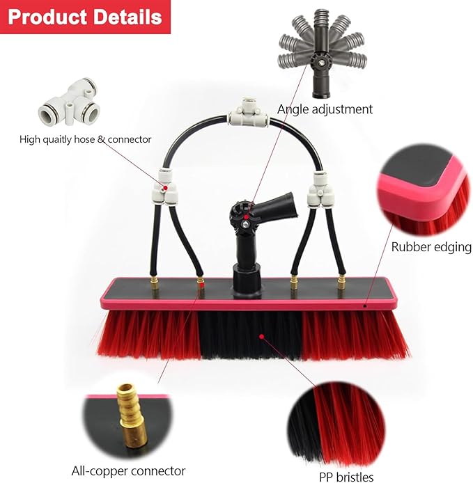 High Altitude Window Cleaning Telescopic Brush Water Fed Poles Kit with Scraper Solar Panel Cleaning Brush 12-36ft9m/30ft