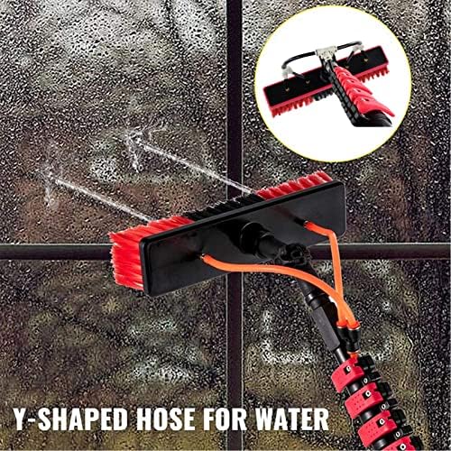 Glass Cleaning Brush Home Water Fed Telescopic Pole Kit Solar Panel Brush Rotating for Photovoltaic PanelWater Fed Pole Kit 7.2M Outdoor Window Cleaning Brush Glass Solar Panel Cleaning Ex