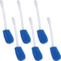 LOLA Bath &amp Toilet Bowl Scrubber Brush w/Comfort Handle 6 Pack w/Hang Hole. Non-Scratch Removes Rings w/Scrubbing Pad