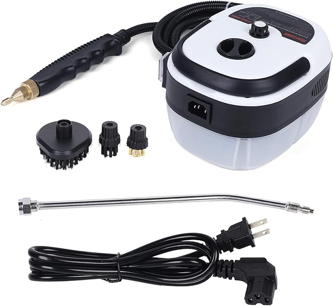 Handheld Steam Cleaner 2500W High Temperature Pressurized Steam Cleaner Machine Commercial Steamer Mobile Cleaning Machine Power Steamer for Furniture Car Household