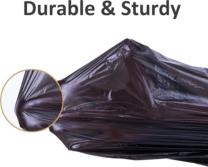 21 Gallon Code X Heavy Duty 1.2 Mil THICK Trash Bags Drawstring Black Garbage Can Liners Fits All 20-21 Gallon/65 Liter 75 Liter 80 Liter Trash Can Code X Compatible