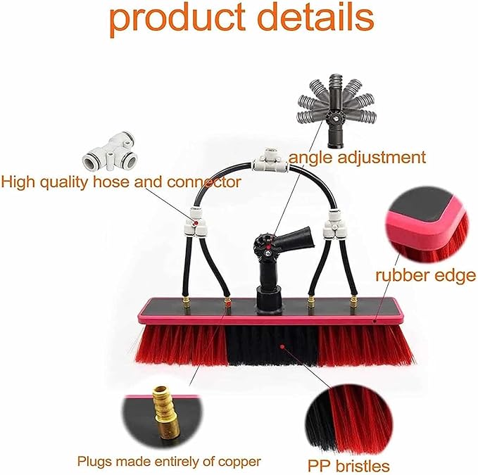 Window Cleaning Telespole Water Fed Extendable Brush Solar Panel Cleaning Brush for Cleaner Conservatory Roof Photovoltaic Panel Window/3.6M
