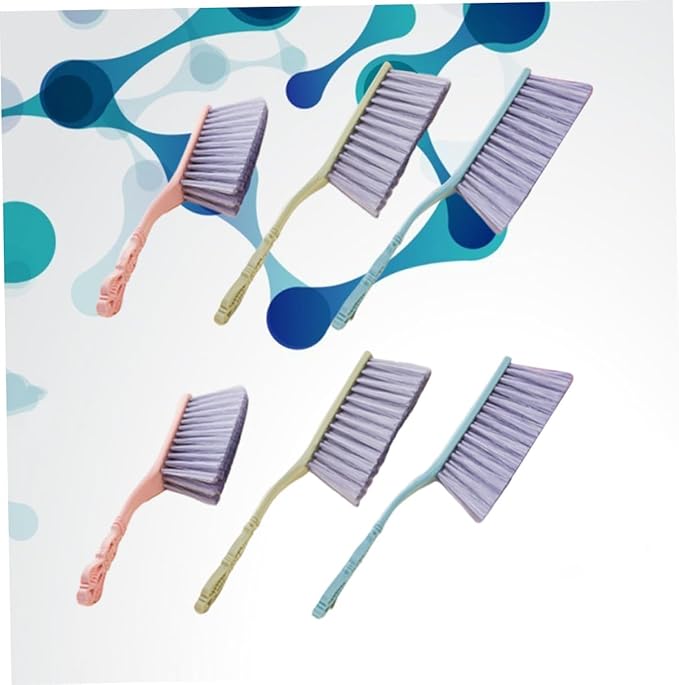 6pcs Thickened Hollow Handle Cleaning Brush Set Household Dusting and Sofa Cleaning Tools Multi-Color Bed and Upholstery Brushes for Home Use