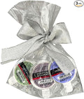 Bath &amp Body Works SNOWFLAKES &amp CASHMERE FROZEN LAKE &amp FRESH BALSAM Car Fragrance Refill 3-Pack – 0.2 fl oz Each – Winter &amp Holiday Scents – Gift set with 20-Inch Metallic Silver Ribbo