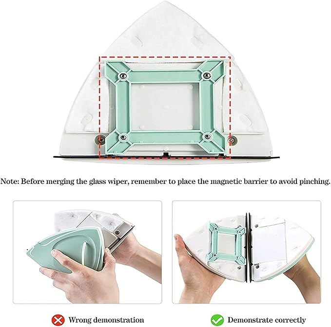 Magnetic Window Cleaner Double-Side Magnetic Glass Cleaner Adjustable Magnet Force 3-26Mm for Glass Windows &amp Doors Car Window CleanerPink