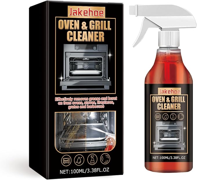 Oven and Grill Cleaner Heavy-Duty Degreaser Spray for Kitchen Stoves BBQ Grills 100ml/3.38 fl oz Professional Strength Grease Remover (33.8 Fl Oz)