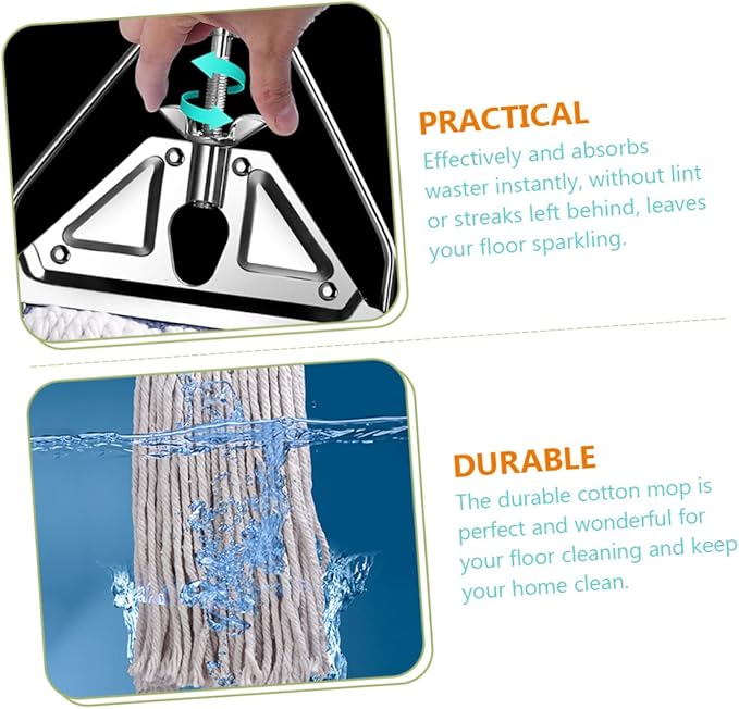 Household Wet Dry Cotton Mop for Hardwood and Tile Cleaning Design High Absorbency Floor Cleaning Tool for All