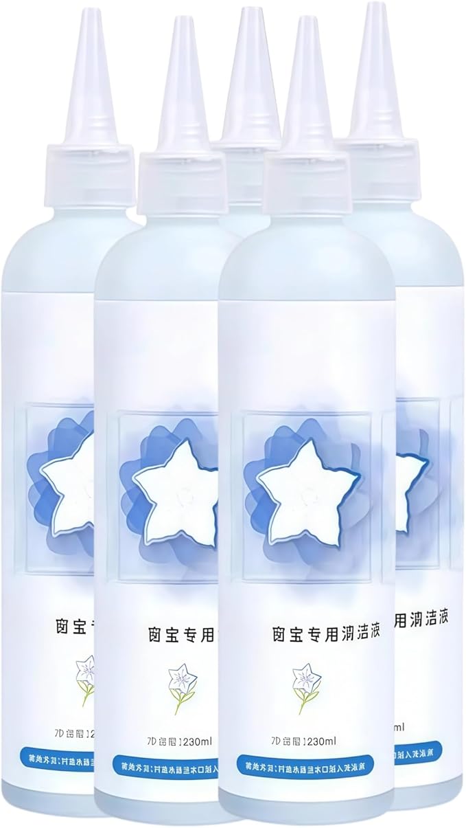 1-5 Bottles Of 230ml Window Cleaner Compatible With ECOVACS. W1S W1 PRO W2 PRO Light Blue Wind Chime Fragrance Window Cleaning Robot Special Cleaning Liquid(230ML 5pc)