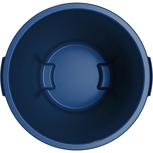 SPARTA Bronco Waste Container Trash Container Round Trash Bin for Disposal 10 Gallons Blue (Pack of 6)