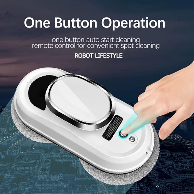 Window Cleaner Robot Smart Cleaning Robot with 2800Pa Strong Suction Glass Vacuum Robot with Remote Control for Indoor/Outdoor Windows Mirror
