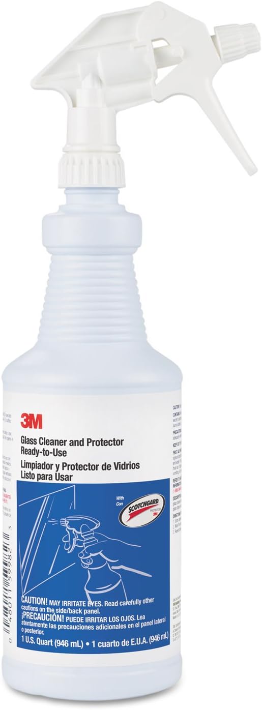 3M 59982 Ready-To-Use Glass Cleaner With Scotchgard Apple Scent 32oz Spray Bottle