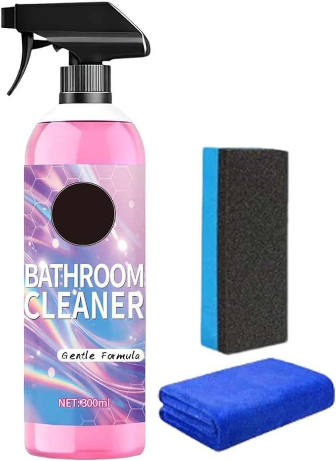 Bathroom Cleaner Powerful Pink Bathroom Cleaner Spray Bathrooms Descaler Foam Cleaners for Sink Tub Floor Tile Gentle Formula (1Pcs)
