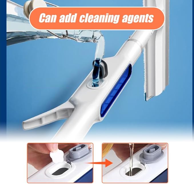 AIIONP 2024 New Dual Side Mist Retractable Window Cleaner 3 In 1 Household Squeegee 13 Inch by 51.2 Inch Modern Glass Cleaning Tool Window Spray Cleaning Brush With 1 Microfiber Cloth