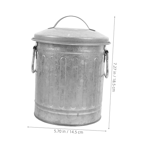 Bedroom Trash Can Desktop Wastebasket Small Garbage Can Office Rubbish Bin Iron Material Bin