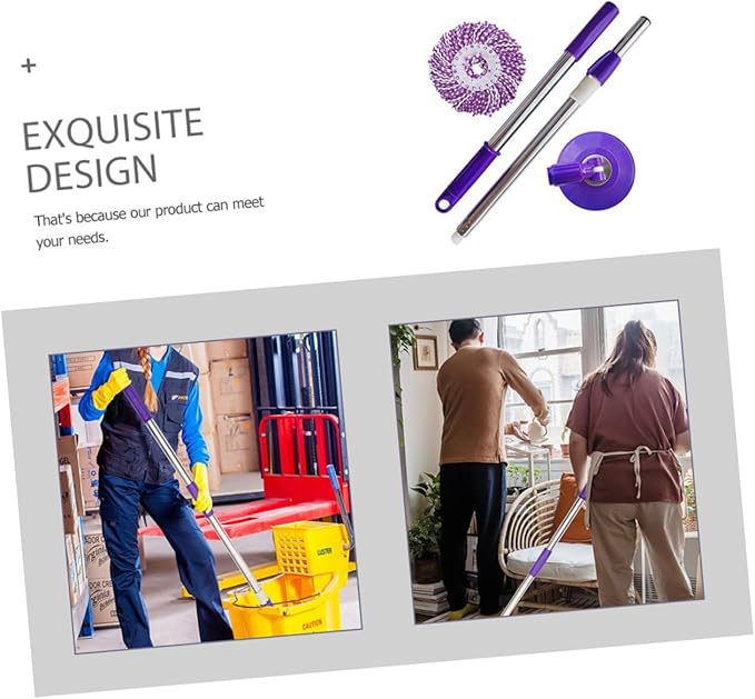 Telescopic Mop with Detachable Handle Design for Household Cleaning Various Surfaces to Efficient Water Absorption