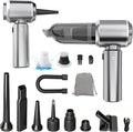 Handheld Car Vacuum Cordless 22000PA Strong Suction Mini Vacuum Cleaner with 100000 RPM Brushless Motor 4-in-1 Portable Vacuum for Car Detailing Camping Home &amp Gift Gray Silver