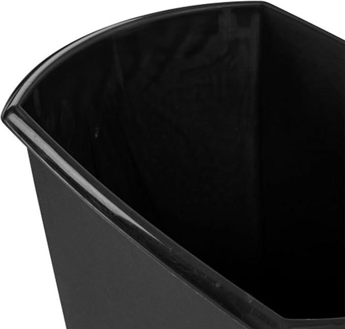 Sterilite 3 Gallon Rectangular Wastebasket Small Plastic Trash Can for The Bathroom Bedroom Dorm Room or Home Office Black 6-Pack