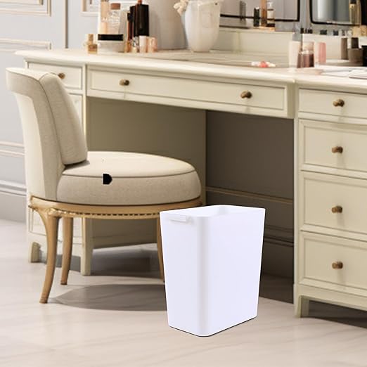 4.5 Gallon Plastic Small Trash Can Slim Garbage Cans 3 Packs White