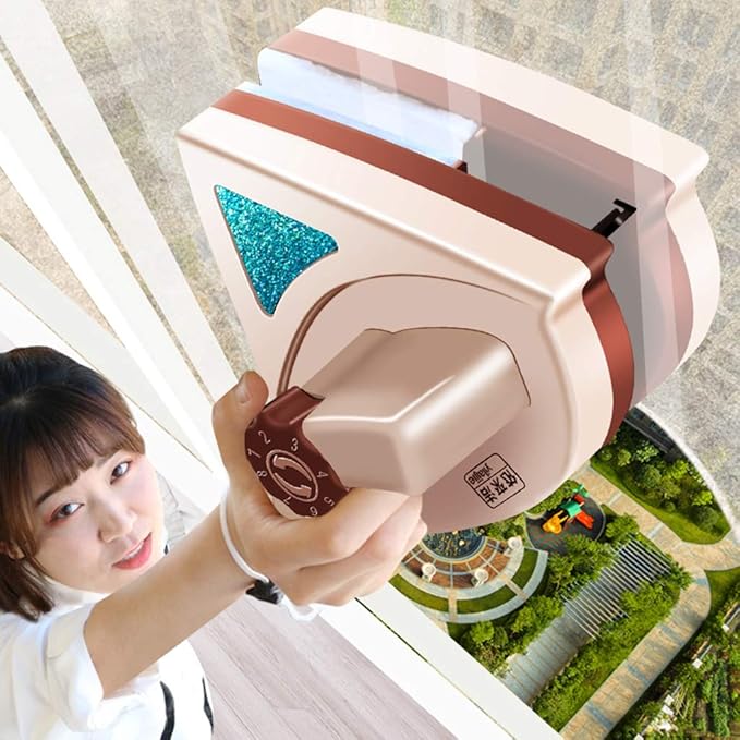 Magnetic Window Cleaner Tool with Ergonomic Handle Designed for Easy Cleaning of Windows 5-25mm Thickness Efficient Glider Brush for Streak-Free Results
