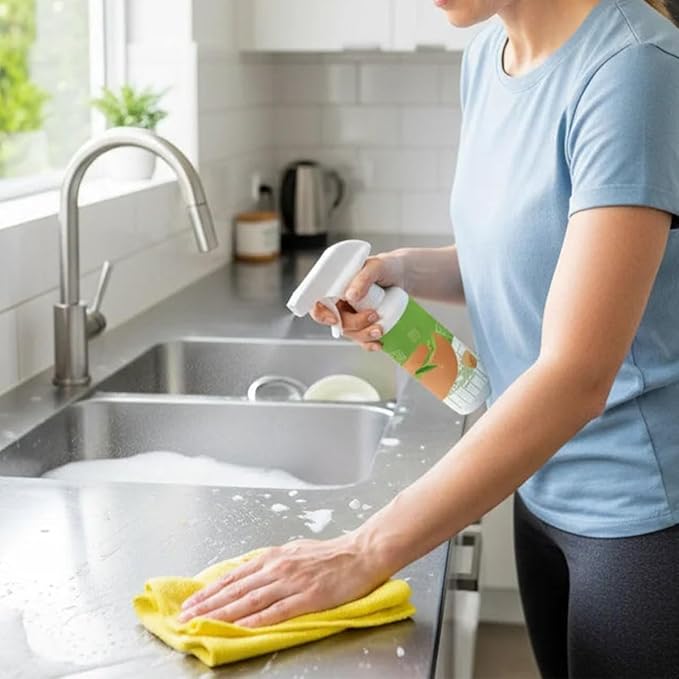 10.6OZ Electrolyzed Ion Kitchen Cleaner Spray Multi-purpose Household and Kitchen Cleaning Spray Natural Formula Kitchen Electrical Cleaner for Oven Stove Range Hood (1 One size)