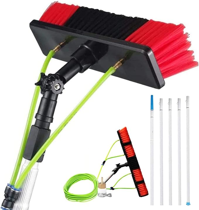 5-12M Photovoltaic Panel Cleaning Tool Extendable Cleaner Conservatory Roof Window Glass Wall Photovoltaic Panel Cleaning Extendable Cleaner for Trucks Windows Washing 30/50Cm Brush Head/3