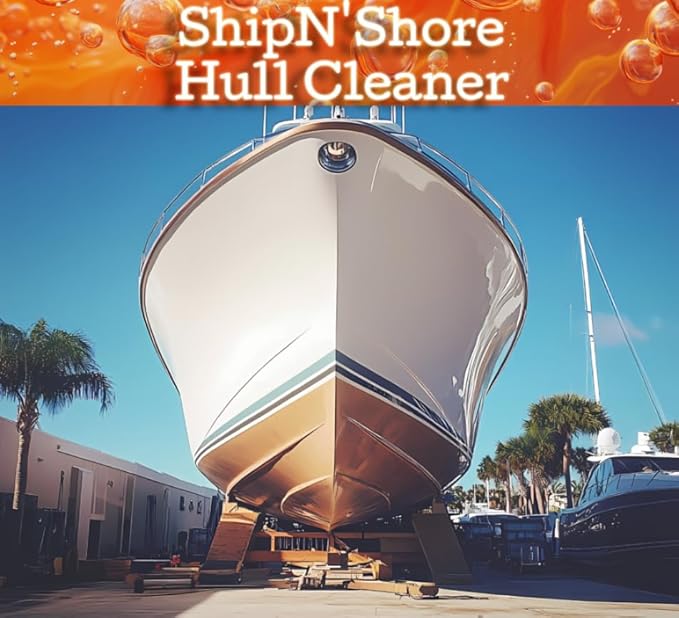 Force 5 SHIPN'SHORE Rust Stain Remover Instant Hull Cleaner Vinyl Fabric Metal &amp Painted Surfaces - Removes Sprinkler Stains from Walls and Fences Instantly.