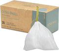 Trash Bags 30 Count White Drawstring Waste Bags | Leak-Resistant Tear-Resistant Unscented | For Bathroom Office Bedroom Bins (20 x 17.7in)
