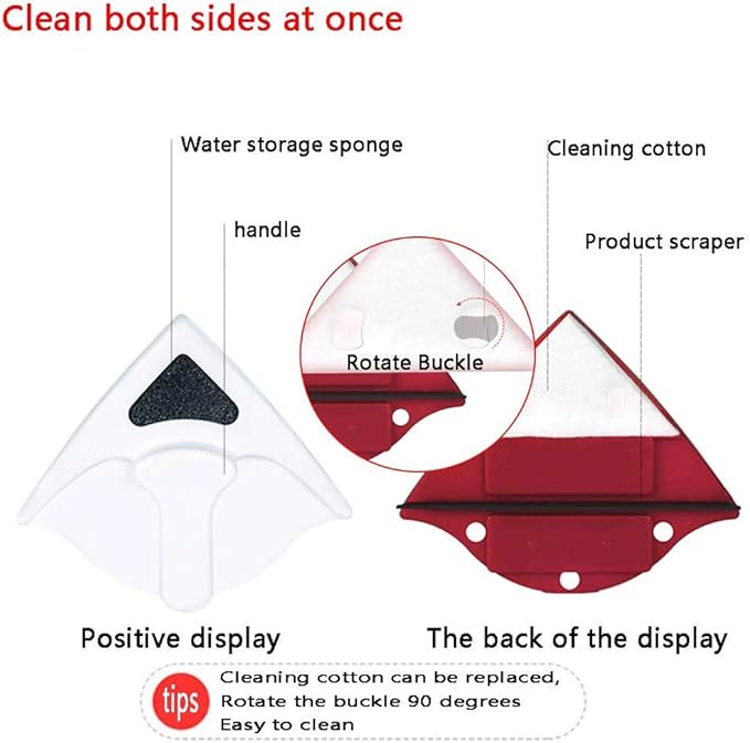 Window Cleaner For Vacuum Glass Double-Side Magnetic For High-Rise And Car Glazed Thickness 12Mm Or More